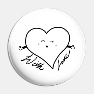 Heart With Love Pin