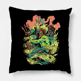 Wrath of Poseidon | Mighty God of the Seas | MythoComix Pillow