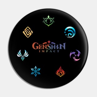 Genshin Impact Polygon Elemental Logo Pin