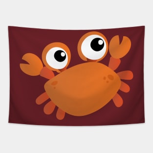 Happy Crab - Digital Vector Illustration Tapestry