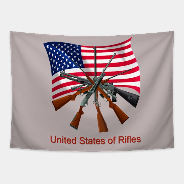 United States of Rifles Tapestry by Peter Awax