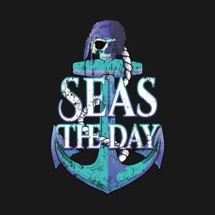 Seas The Day Pirate Anchor T-Shirt