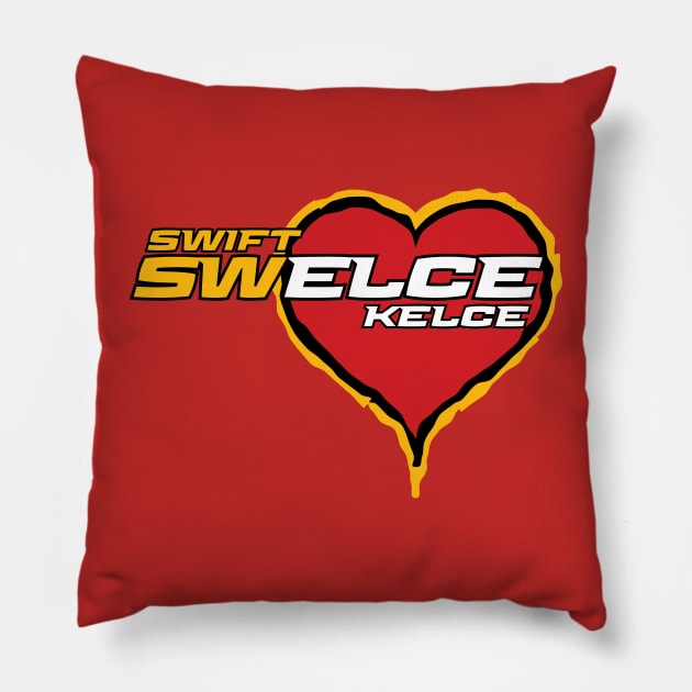 Swift Kelce Love CHIEFS! Pillow by BRAVOMAXXX