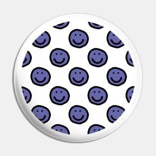 Very Peri Periwinkle Happy Smiley Face Pattern Color of the Year 2022 Pin