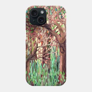 Lost in the Forest - watercolor painting collage Phone Case