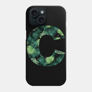 C letter - palm leaves Phone Case