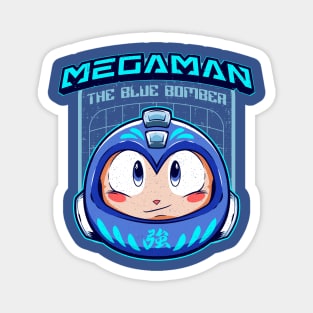 the blue bomber daruma Magnet