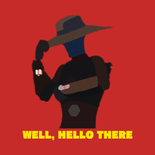 Well Hello There Silhouette Design T-Shirt