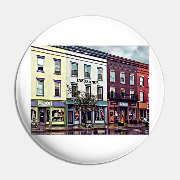 Owego NY - Rainy Evening on Front Street Pin by SusanSavad