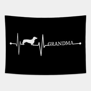 Dachshund Grandma Heartbeat Tapestry