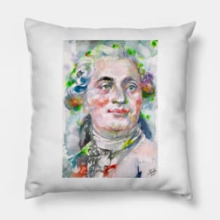 LOUIS XVI watercolor portrait Pillow