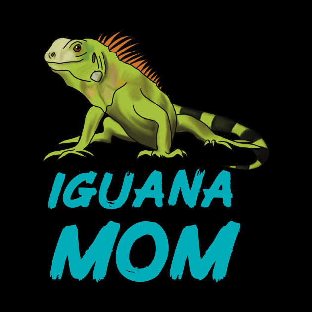 Iguana Mom for Iguana Lovers, Blue by Mochi Merch