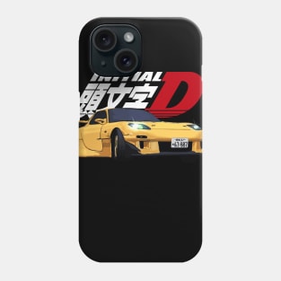 Initial D - FD RX-7 yellow drift Phone Case