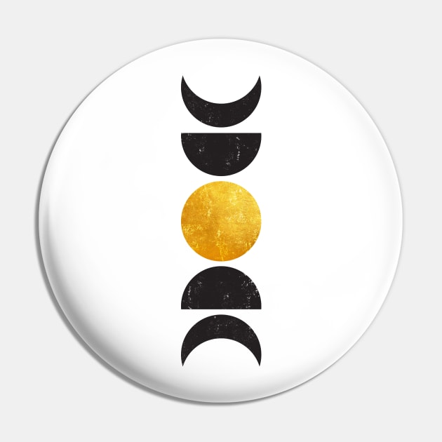 Geometric Gold Moon Phases Pin by aterkaderk