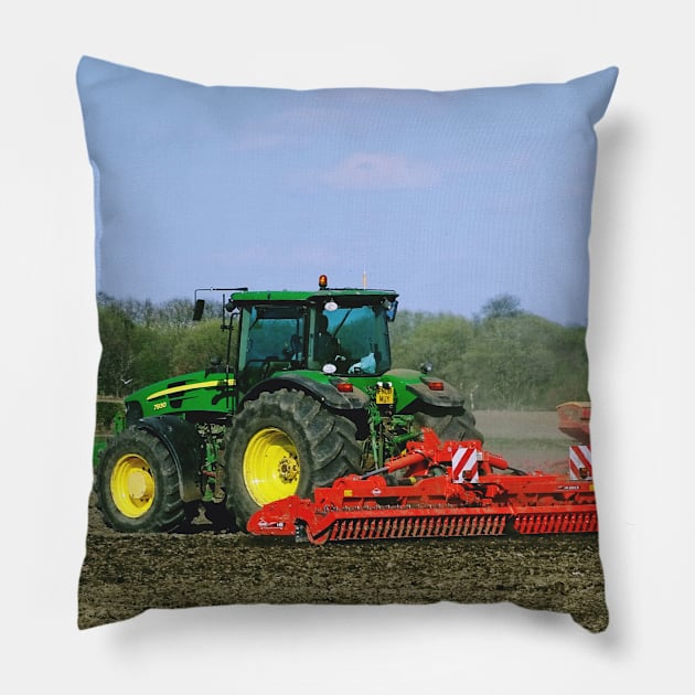 Out In The Field Pillow by AH64D