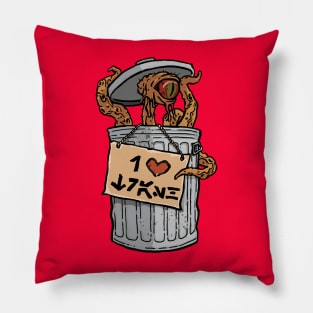 I Heart Trash Pillow