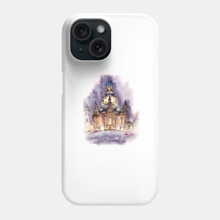 Frauenkirche at night in Dresden, Germany Phone Case