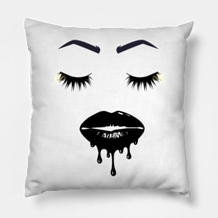 lashes and lips Pillow