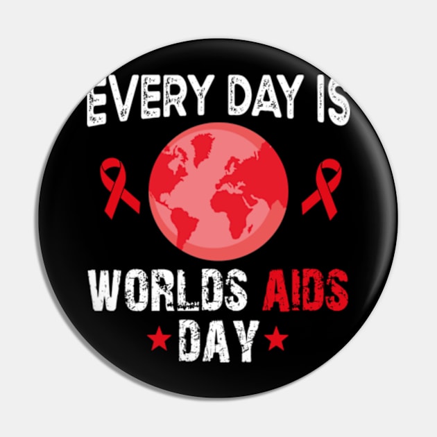 World Aids Day Pin by David Brown