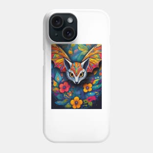 vibrant and colourful bat art design Phone Case