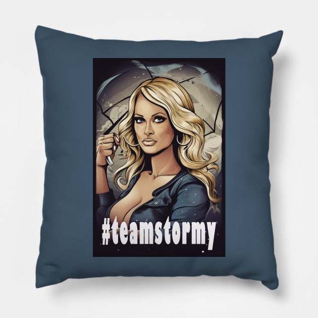 Stormy Daniels Pillow by GreenMary Design