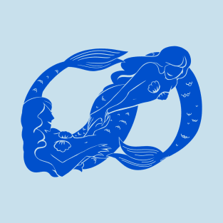 Gay Infinity Mermaids- Blue T-Shirt