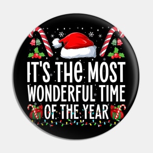 It’s the Most Wonderful Time of the Year Presents Family Christmas Pin