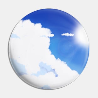 Calming Scene Above the Clouds - Relaxing Anime Scenery Pin