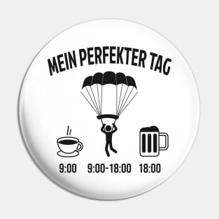 Skydiver Fallschirmspringen Humor Pin