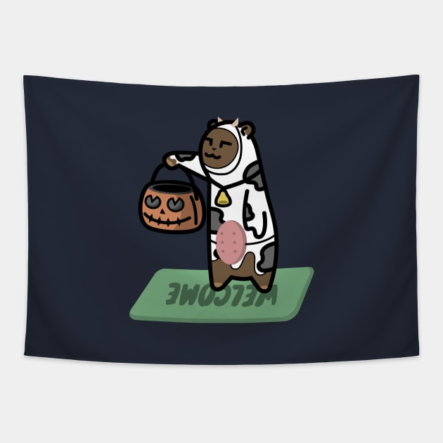 Halloween Bear Tapestry by ontenno