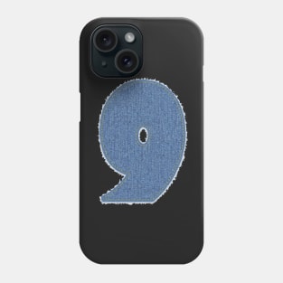 Number Nine Blue Denim Phone Case