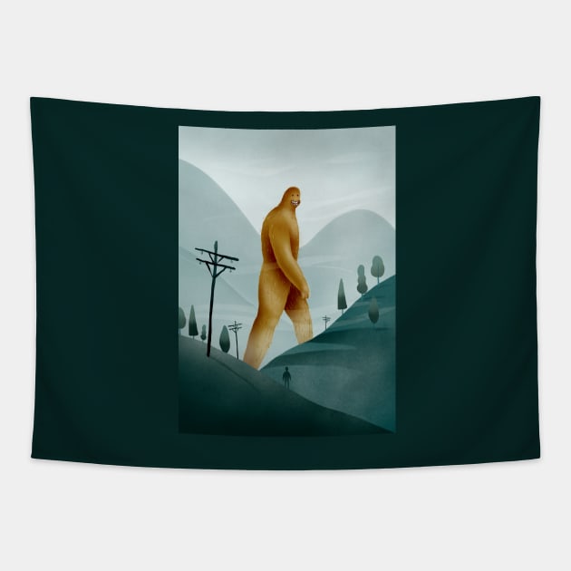 Brief Encounter with the Tall Man Tapestry by hairyarmcollective