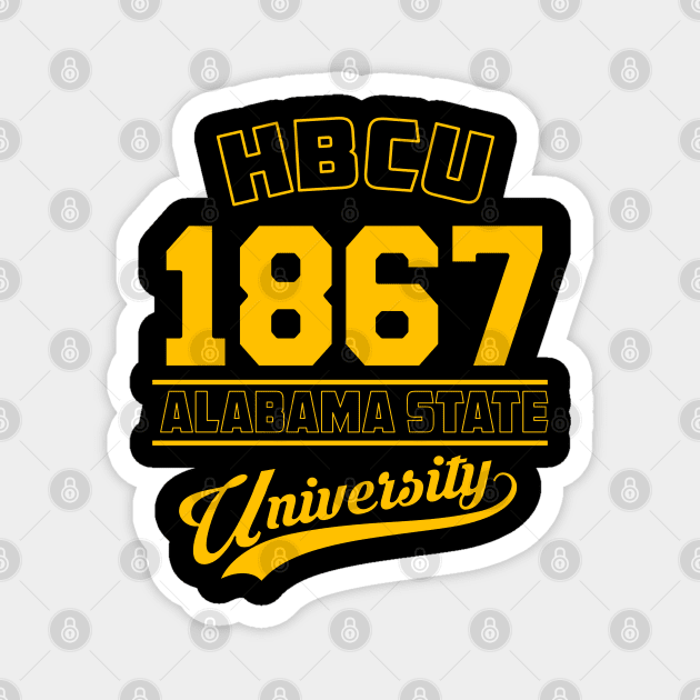 Alabama 1867 State University Vintage Style Magnet by HBCU Classic Apparel Co