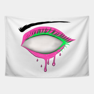 Neon Psychedelic Slime Eye Tapestry