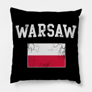 Warsaw Poland Flag Pillow