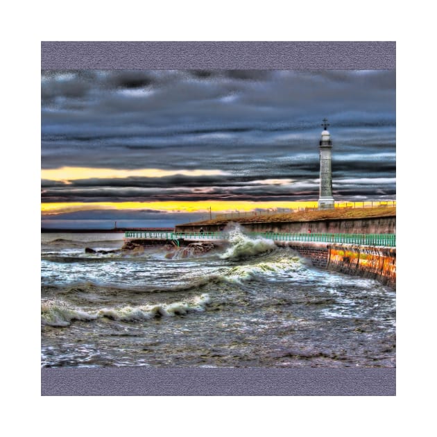 High tide at Seaburn Sunderland by avrilharris