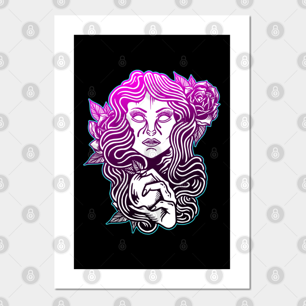 Halloween Witch with Apple Vintage Tattoo Flash American Traditional - Medusa - Posters and Art Prints | TeePublic Halloween Witch with Apple Vintage Tattoo Flash American Traditional - Medusa - Posters and Art Prints | TeePublic