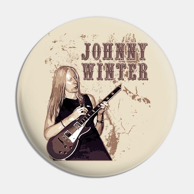 Johnny Winter Pin by Degiab
