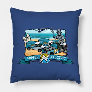 Nipper Electric Beach Area Pillow