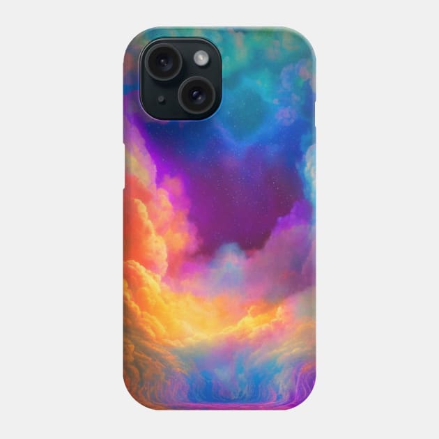 Trippy Space Clouds Phone Case by Trip Tank