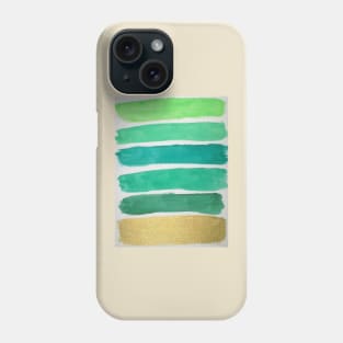 Gold and Green Stripes Phone Case