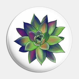 Colorful Succulent - Green, Pink & Orange Pin