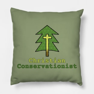 Christian Conservationist Gospel Evergreen w/ Cross Pillow