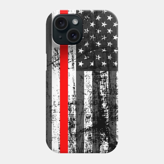 USA Thin Red Line Flag Phone Case by ArtedPool