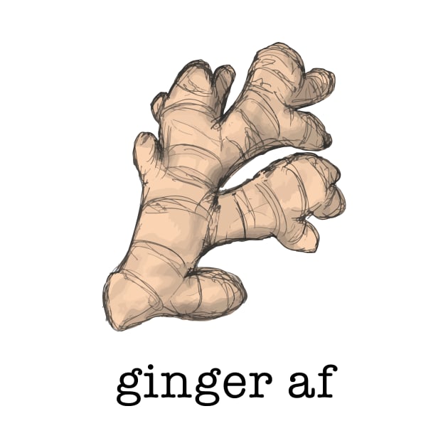 Ginger AF Illustration of gingerroot by KristopherBel