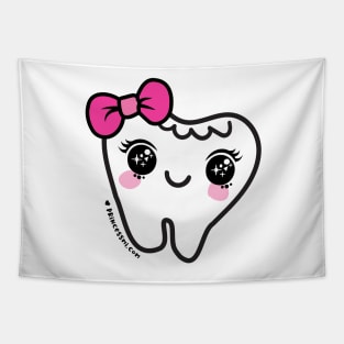 cute tooth cartoon Tapestry