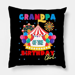 Circus Grandpa Of The Birthday Girl Carnival Party Pillow