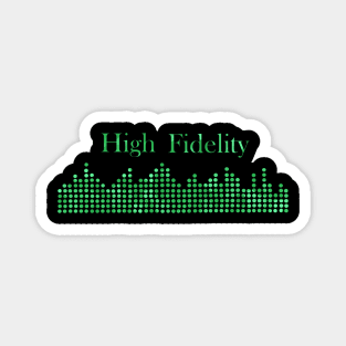 High Fidelity Green Music Beats Minimal Text Magnet