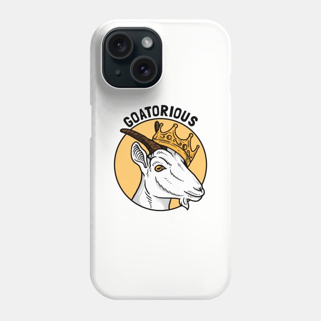 Goat-orious Phone Case by dumbshirts