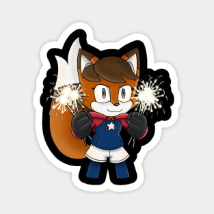 Fireworks Fox Magnet